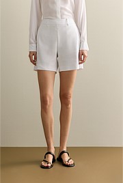 Linen Blend Double Twill Smart Short