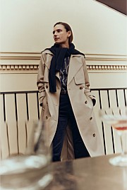 Cotton Longline Trench Coat