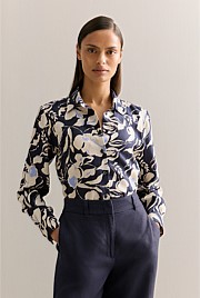 Linen Floral Classic Shirt