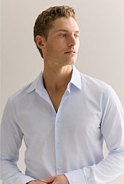 Tailored Fit Yarn Dyed Cotton Smart Shirt