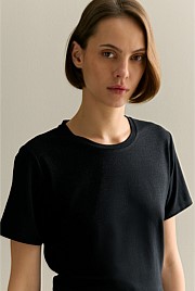 Lurex Metallic Jersey T-shirt