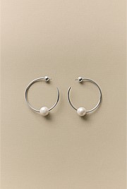 Eloise Pearl Hoop Earrings