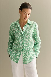 Linen Abstract Geo Shirt