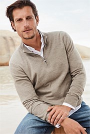 Merino Half Zip Knit