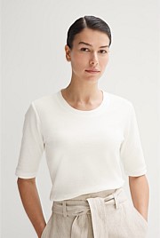 Cotton Ottoman Half Sleeve T-shirt