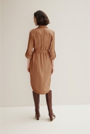 Leopard Jacquard Shirt Dress