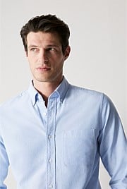 Regular Fit Yarn Dyed Organically Grown Cotton Oxford Shirt