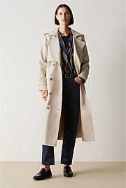 Cotton Longline Trench Coat