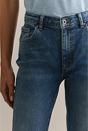 Mid Rise Straight Leg Jean