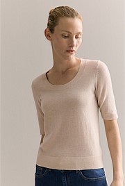 Merino Cashmere Knit T-shirt