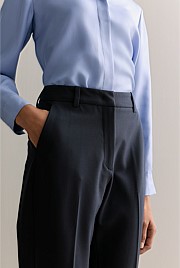 Yarn Dyed Wool Blend Tailored Trouser