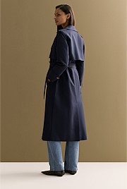 Cotton Longline Trench Coat