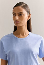 Cotton Silk Relaxed T-Shirt