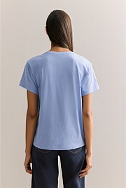 Cotton Silk Relaxed T-Shirt