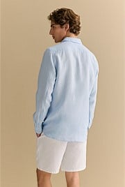 Tailored Fit Delave Linen Long Sleeved Shirt