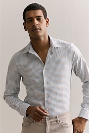 Tailored Fit Supima Cotton Micro Check Shirt