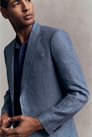 Tailored Fit Italian Linen Blend Blazer