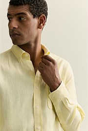 Regular Fit Delave Linen Long Sleeve Shirt