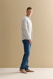 Regular Fit Linen Multi Stripe Shirt