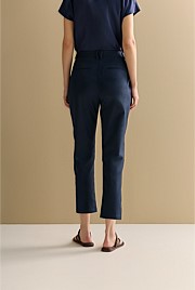 Stretch Cotton Twill Capri Pant