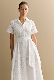 Broderie Anglaise Shirt Dress