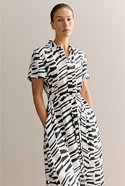 Modal Bold Geo Shirt Dress