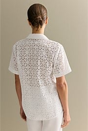 Broderie Anglaise Short Sleeve Shirt