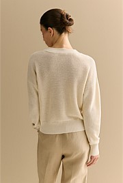 Linen Cotton Relaxed Cardigan