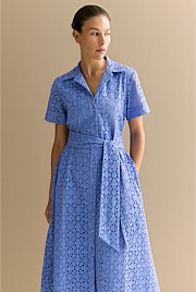 Broderie Anglaise Shirt Dress