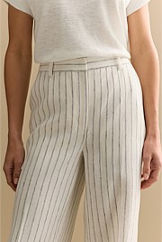 Linen Dot Stripe Pant