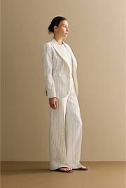 Linen Dot Stripe Pant