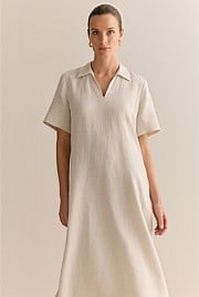 Yarn Dyed Linen Shift Dress