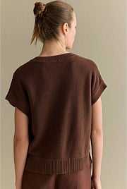 Mercerised V Neck Relaxed Knit