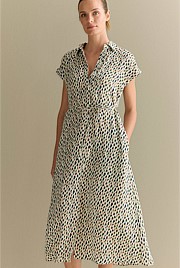 Modal Impasto Spot Shirt Dress