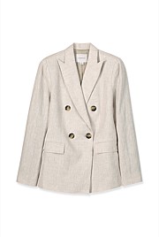 Yarn Dyed Linen Blazer