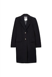 Wool Blend Car Coat